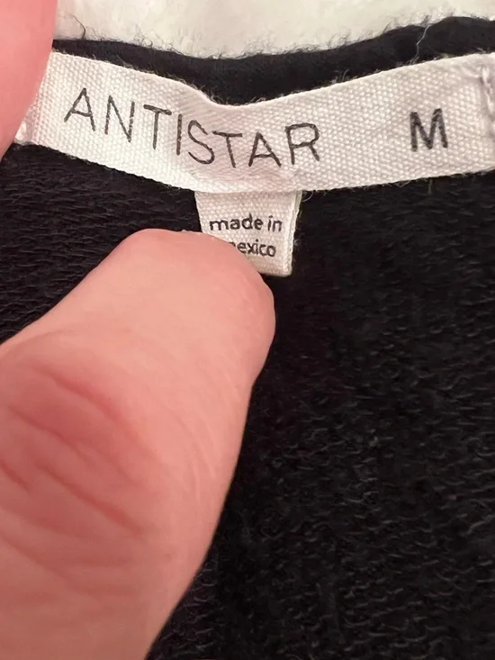 Antistar Black V Neck Dress | Size M | Stretchy | Preowned | Classic Everyday - Picture 11 of 11